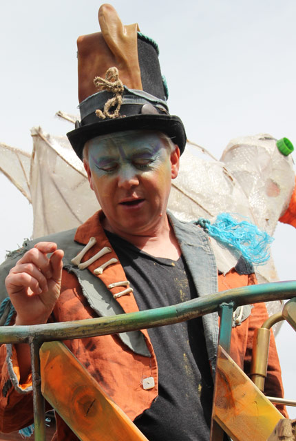 Costume for musician  at the Pandemonium Parade, Spare Part Festival 2016 in Fleetwood. 