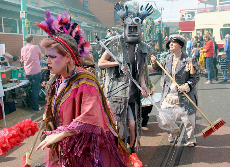 Costumes for performers   at the Pandemonium Parade, Spare Part Festival 2016 in Fleetwood. 